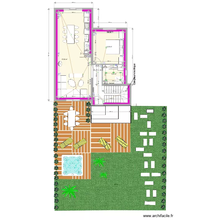 LEROUX  acces arriere 5. Plan de 