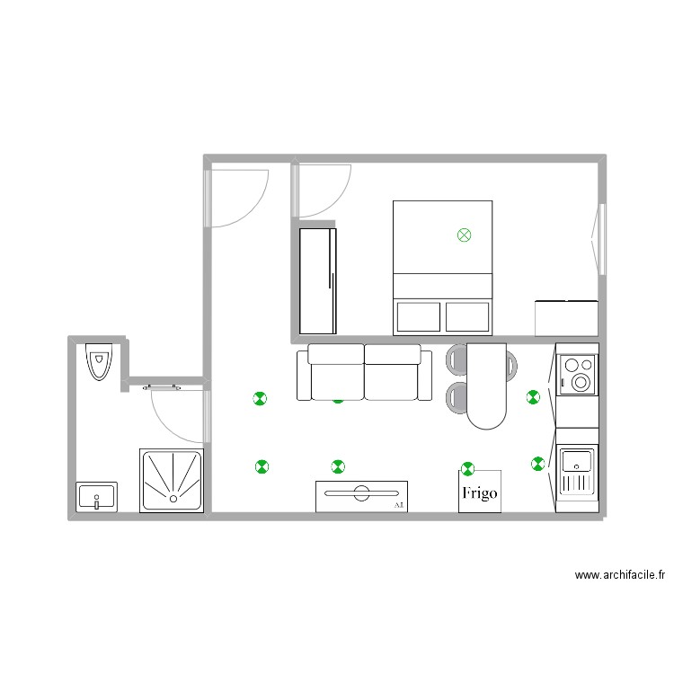 studio02. Plan de 0 pièce et 0 m2