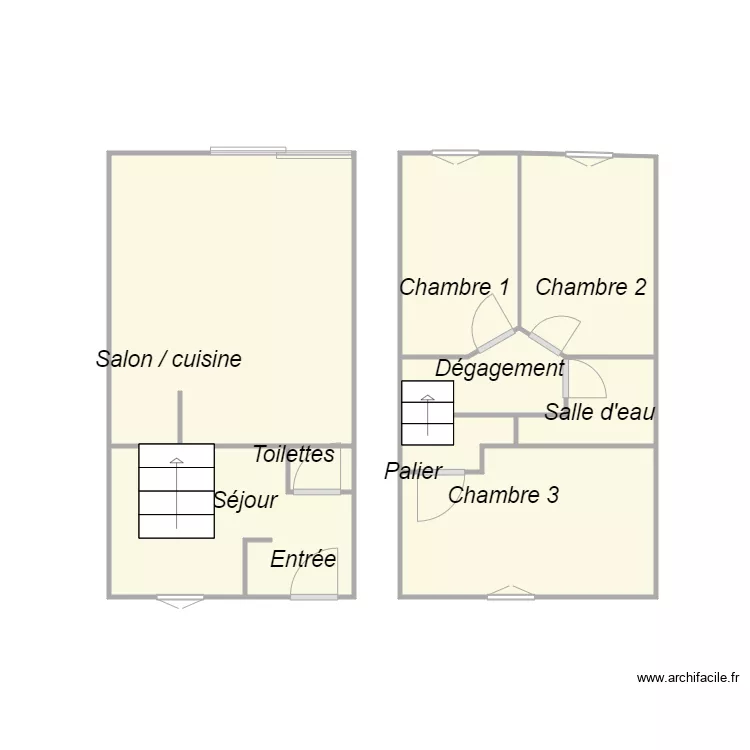 Croquis GUILLE. Plan de 