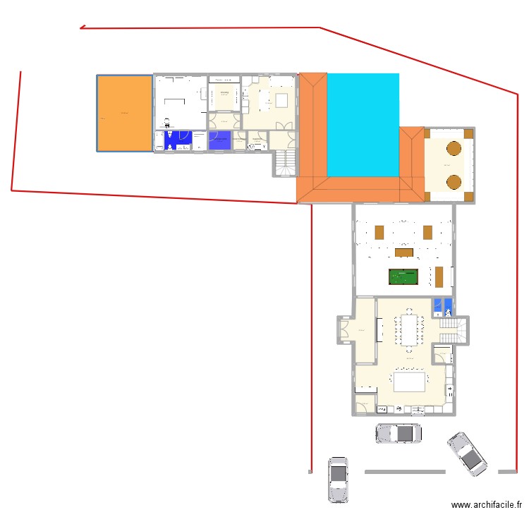 GUNDER. Plan de 34 pièces et 388 m2