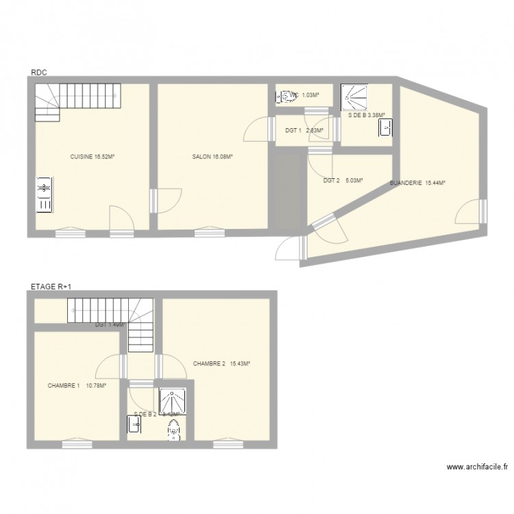 DOM. Plan de 0 pièce et 0 m2