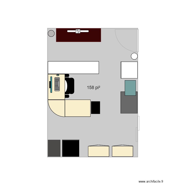 Bureau 1E. Plan de 0 pièce et 0 m2