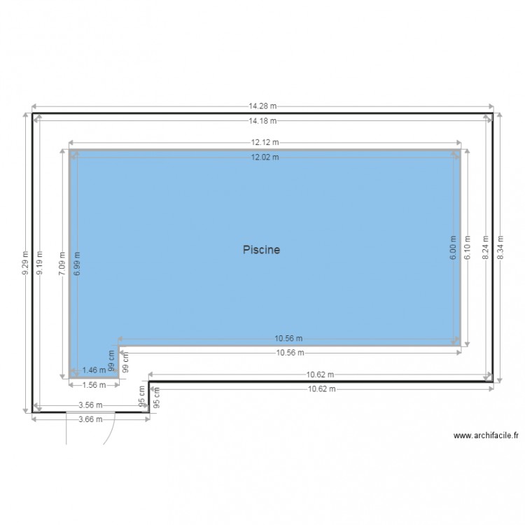 PISCINE CLOTURE. Plan de 0 pièce et 0 m2