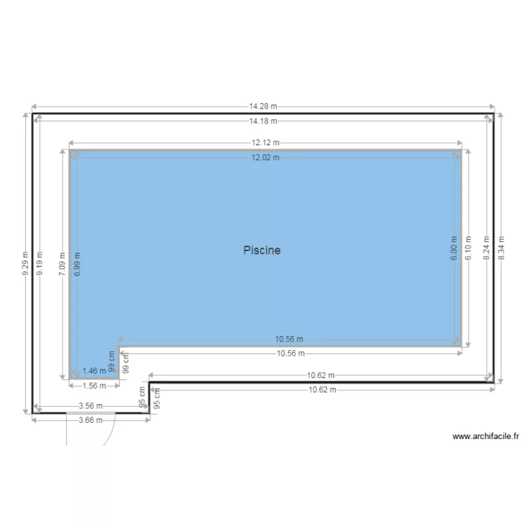 PISCINE CLOTURE. Plan de 