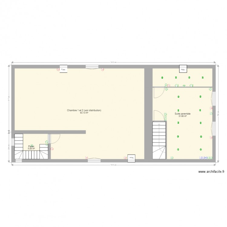 Etage Fers survilliers elec ecl  PC. Plan de 0 pièce et 0 m2