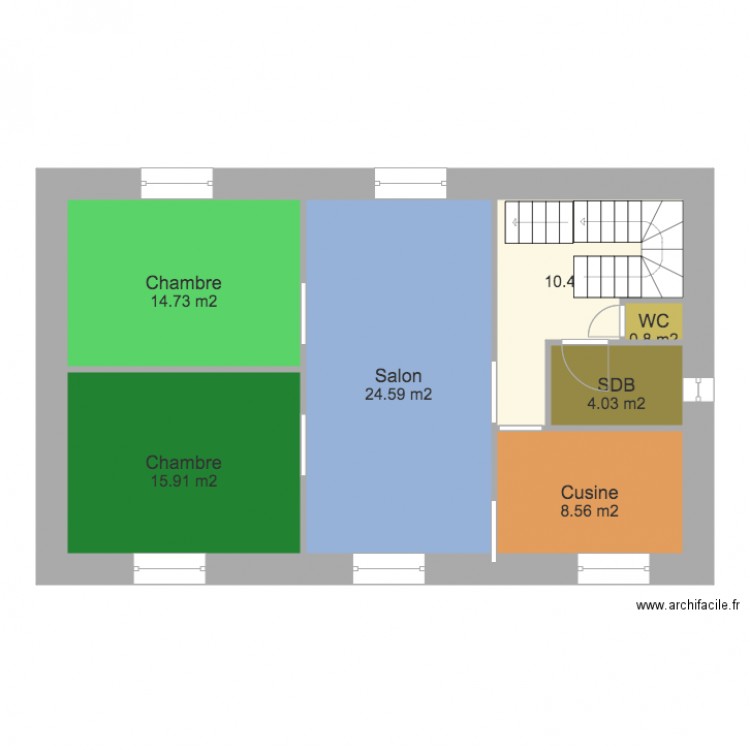 GIRERD Josette etage. Plan de 0 pièce et 0 m2