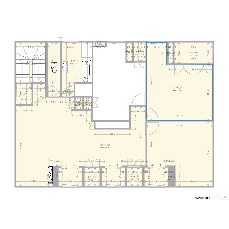 appart v2. Plan de 0 pièce et 0 m2