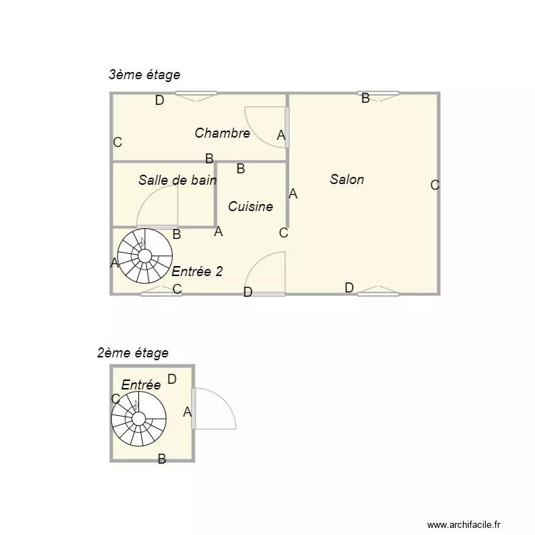 Croquis BEAUDET. Plan de 