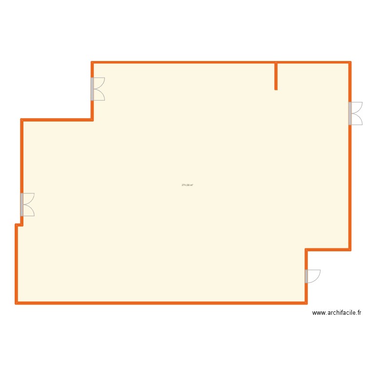 Atelier . Plan de 1 pièce et 274 m2