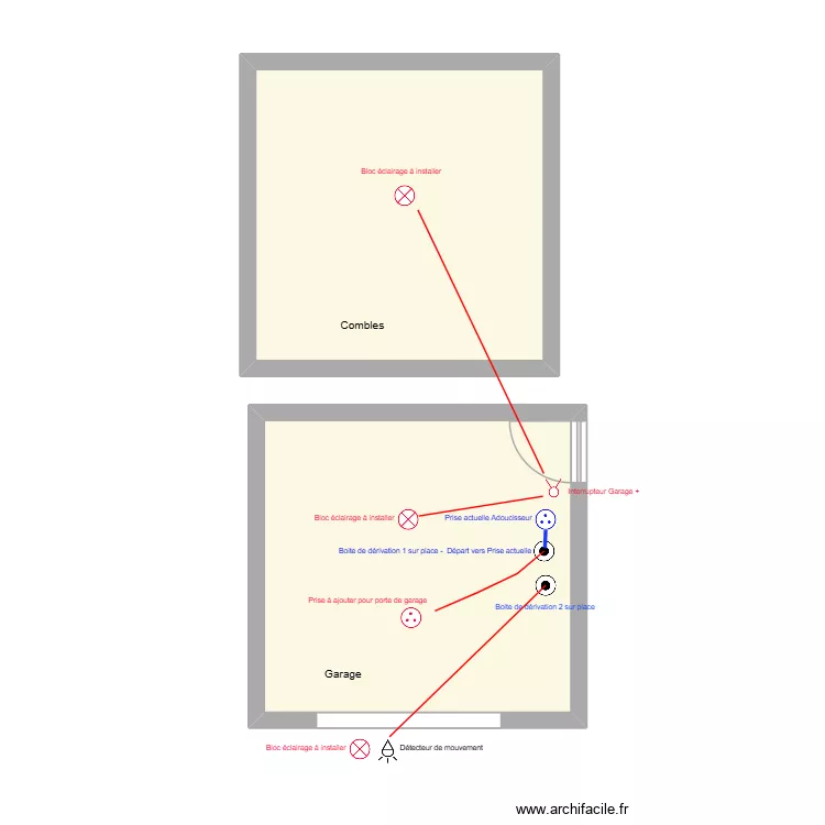 Client Dom Portugais. Plan de 2 pièces et 46 m²