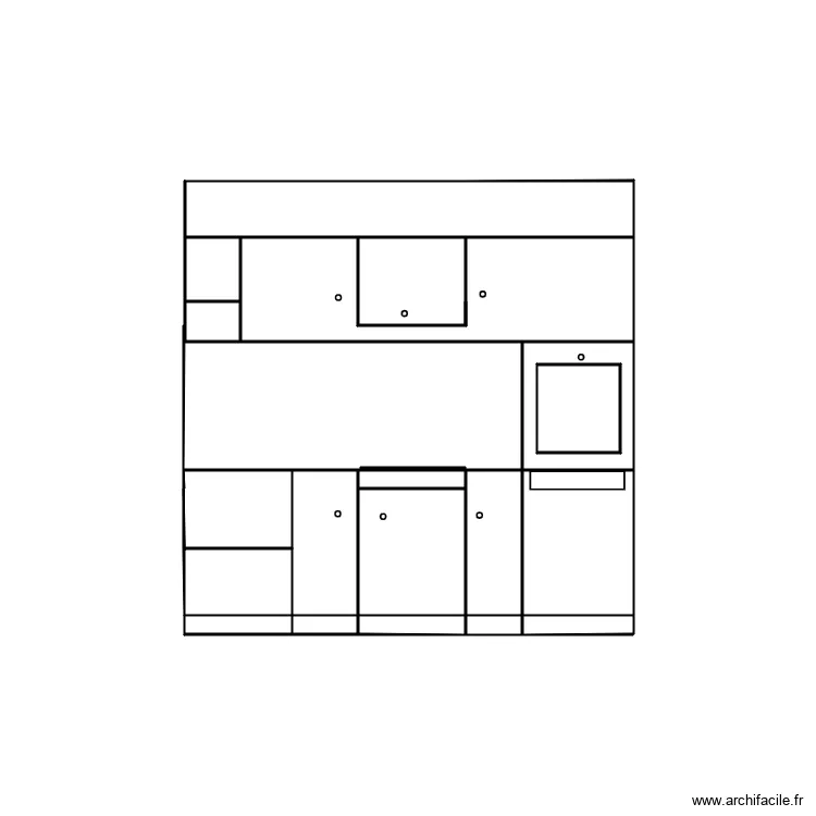facade cuisine. Plan de 