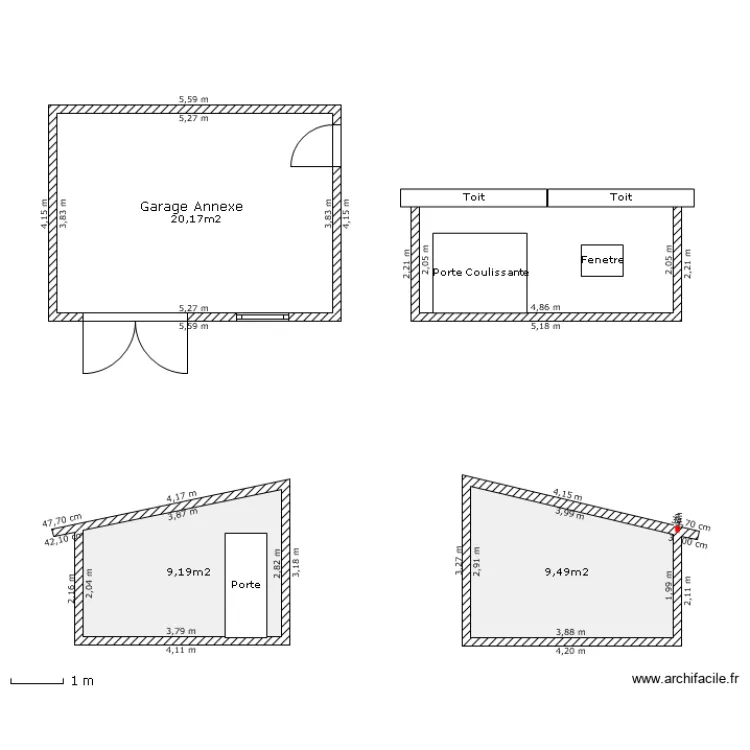 Garage Annexe. Plan de 