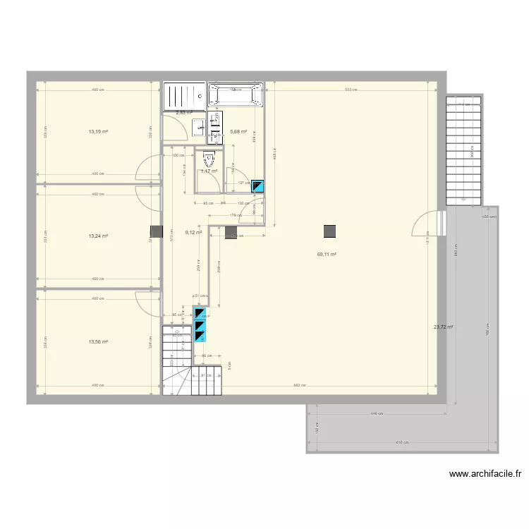 GrassoPalayerMaisonRemani&eacute;e. Plan de 