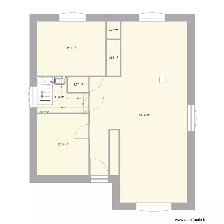 maison cecile RDC. Plan de 