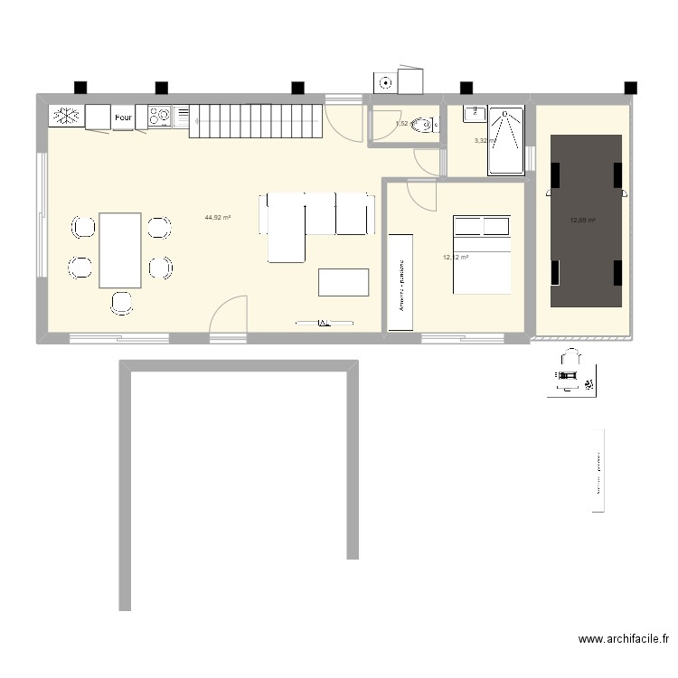 Dépendance grange avec étage. Plan de 0 pièce et 0 m2