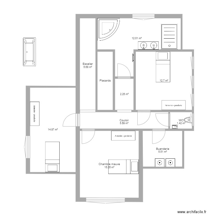 Tilly idées aménagement. Plan de 0 pièce et 0 m2