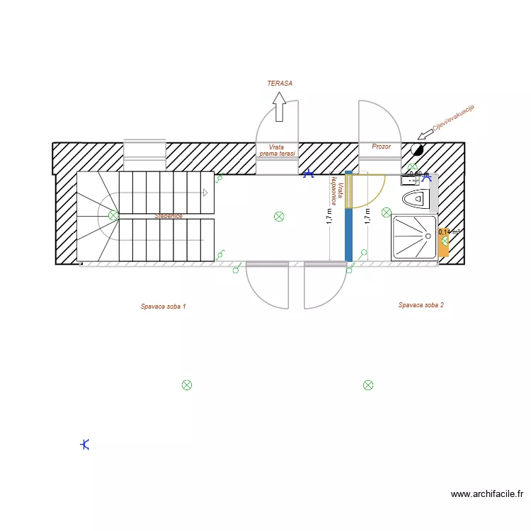 Kupaonica 1.kat. Plan de 