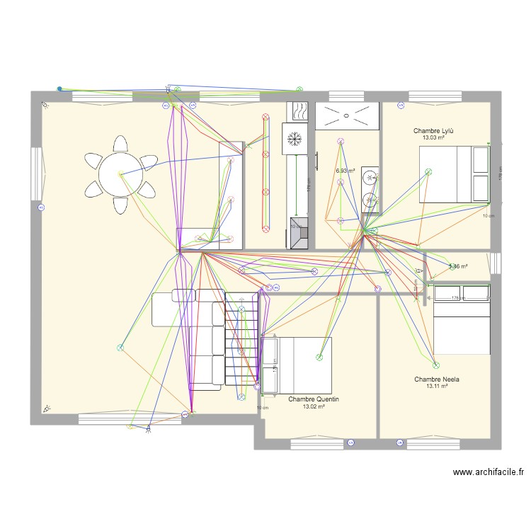 Plan éclairage Maison Cestas . Plan de 0 pièce et 0 m2