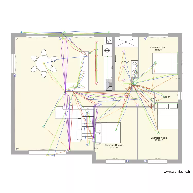 Plan &eacute;clairage Maison Cestas . Plan de 