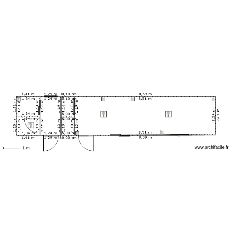 40 logement presquile. Plan de 