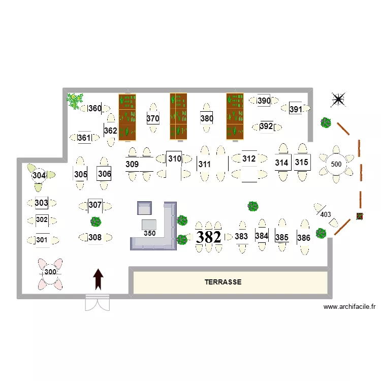 TERRASSE RESTO JUIN 22. Plan de 
