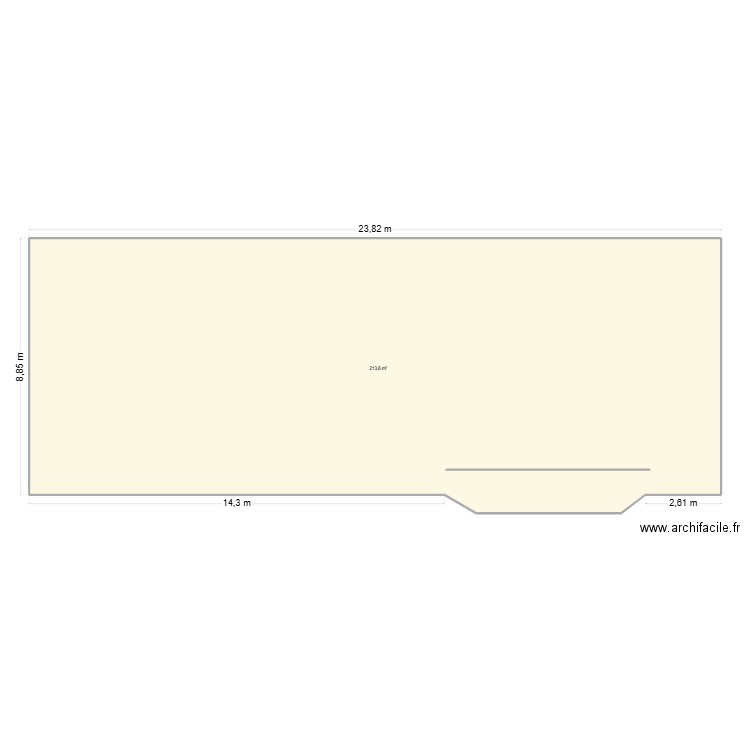 MAISON. Plan de 1 pièce et 214 m2