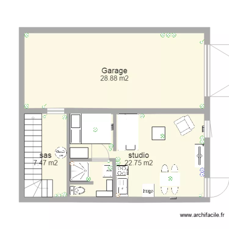 maison la fresqui&egrave;re. Plan de 
