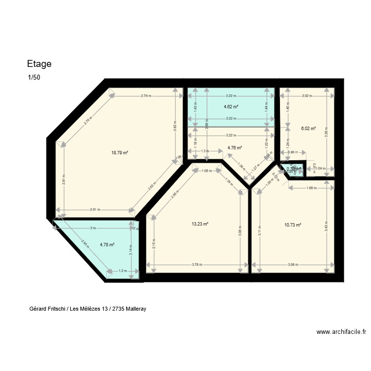 1992etage. Plan de 0 pièce et 0 m2