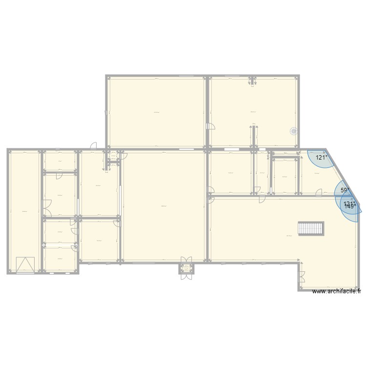 Armurerie 2023. Plan de 17 pièces et 913 m2