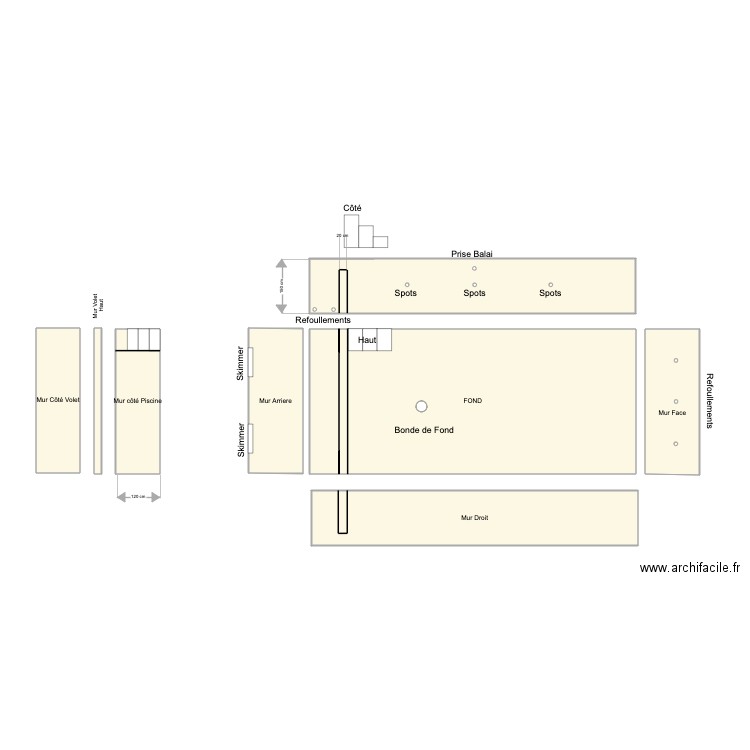 Plan Piscine déployée. Plan de 0 pièce et 0 m2