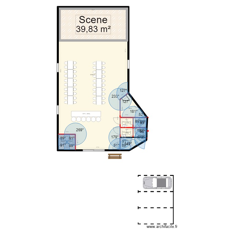 salle. Plan de 0 pièce et 0 m2