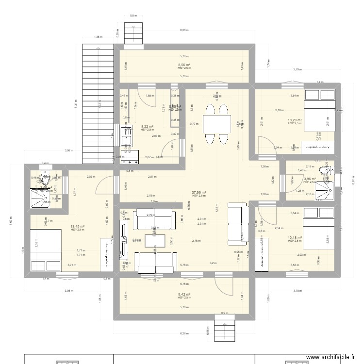 Maison de 3 Chambres. Plan de 0 pièce et 0 m2