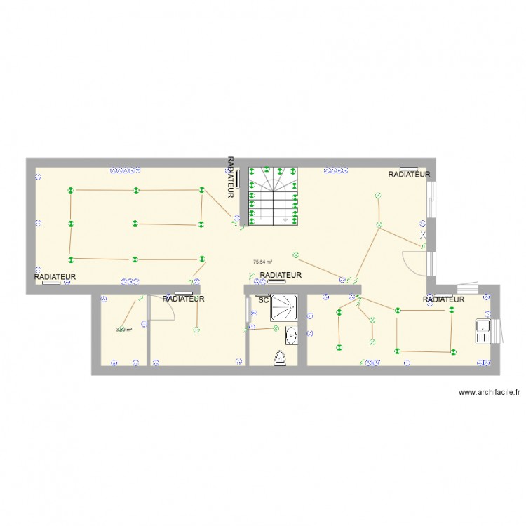 PLAN PLOMBERIE RDCathis . Plan de 0 pièce et 0 m2