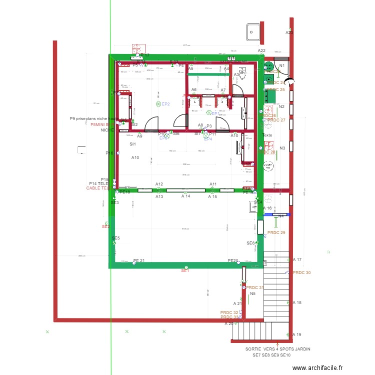 Modification Maison ELECTRICITE 8. Plan de 0 pièce et 0 m2