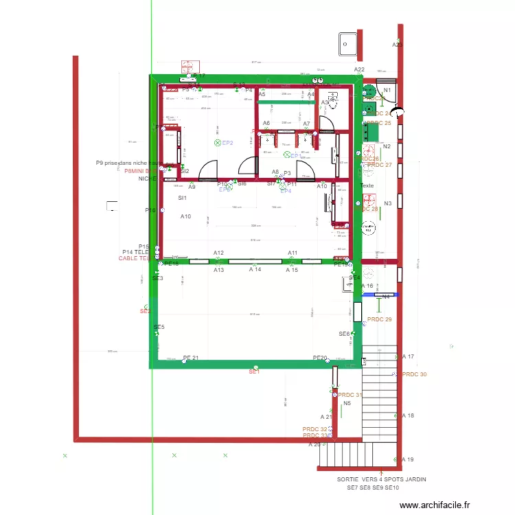 Modification Maison ELECTRICITE 8. Plan de 