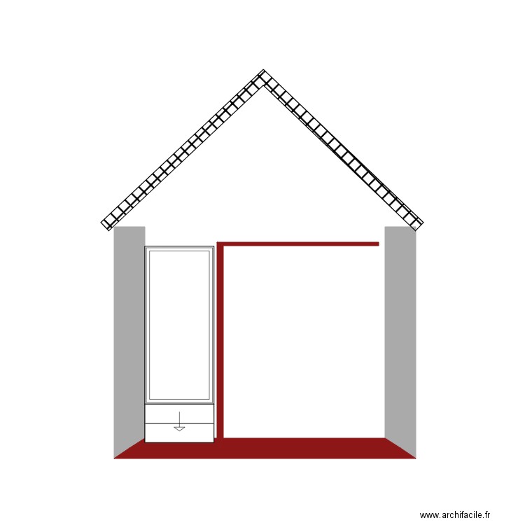 coupe écurie contre grange. Plan de 0 pièce et 0 m2