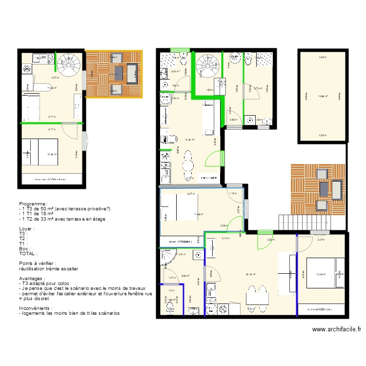 aubervilliers reaménagement version 4. Plan de 0 pièce et 0 m2