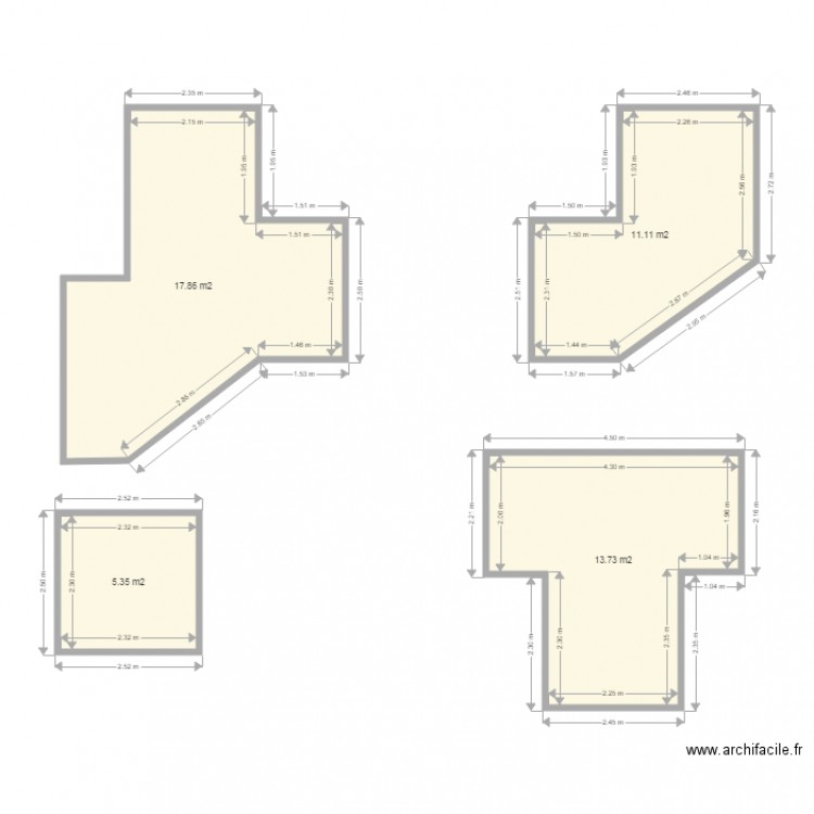 grossi cage. Plan de 0 pièce et 0 m2