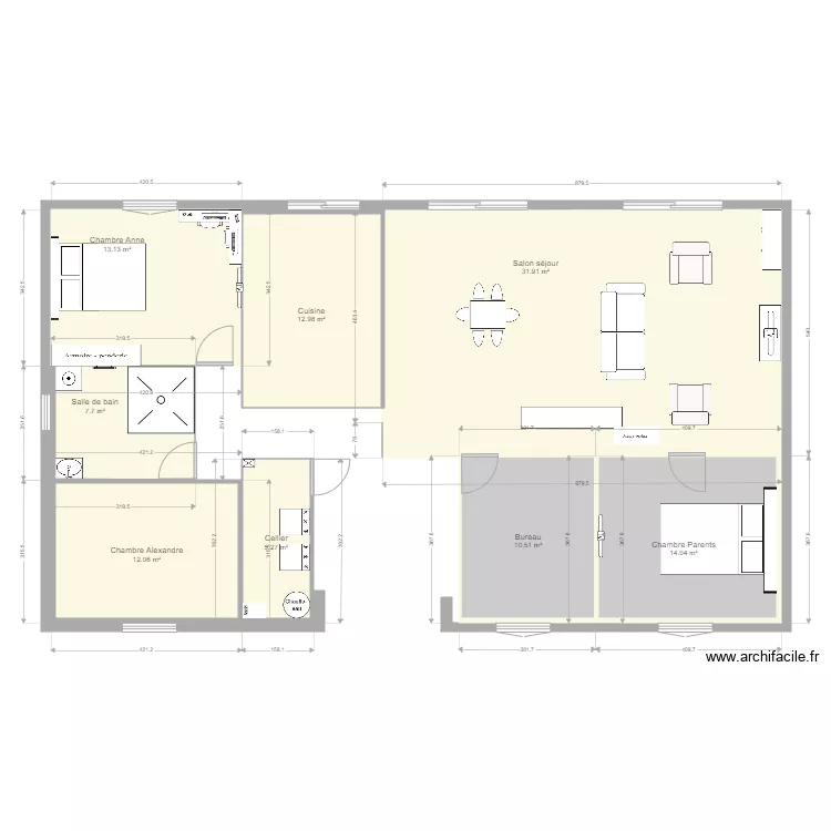 Maison. Plan de 