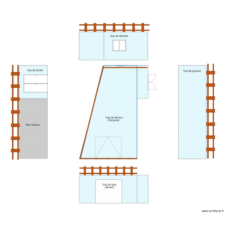 façade et toiture. Plan de 0 pièce et 0 m2