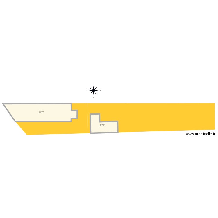 plan de masse avant. Plan de 2 pièces et 151 m2