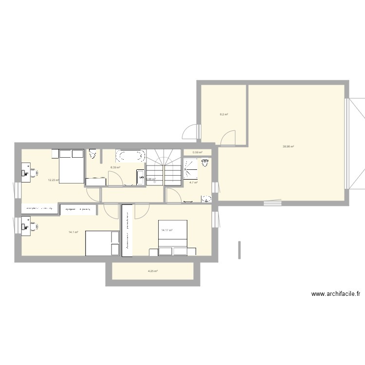 etage. Plan de 0 pièce et 0 m2