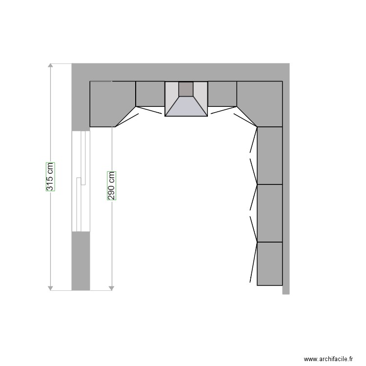 projet cuisine. Plan de 0 pièce et 0 m2