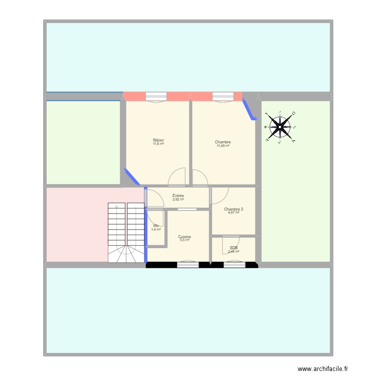 53 R Carnot. Plan de 14 pièces et 193 m2