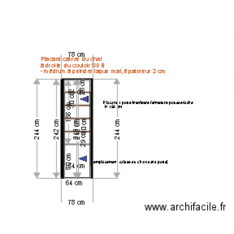 plan placard caisse du chat. Plan de 0 pièce et 0 m2