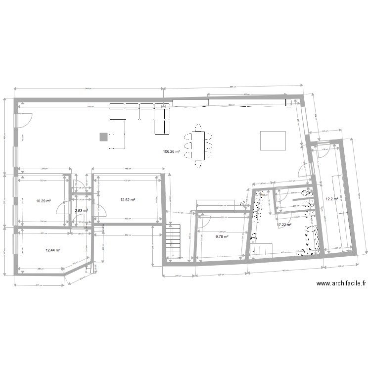 RdC Bld Lafayette Etat Futur. Plan de 0 pièce et 0 m2