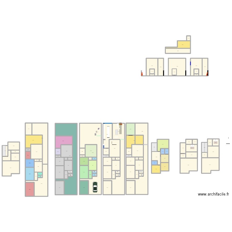 pit 4. Plan de 118 pièces et 2131 m2