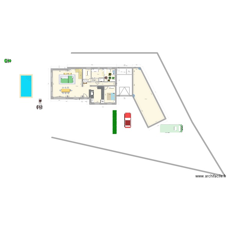 brié EXT. Plan de 8 pièces et 164 m2