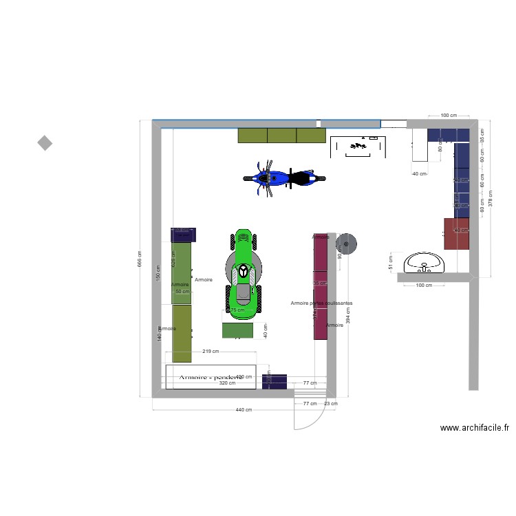 Garage. Plan de 0 pièce et 0 m2