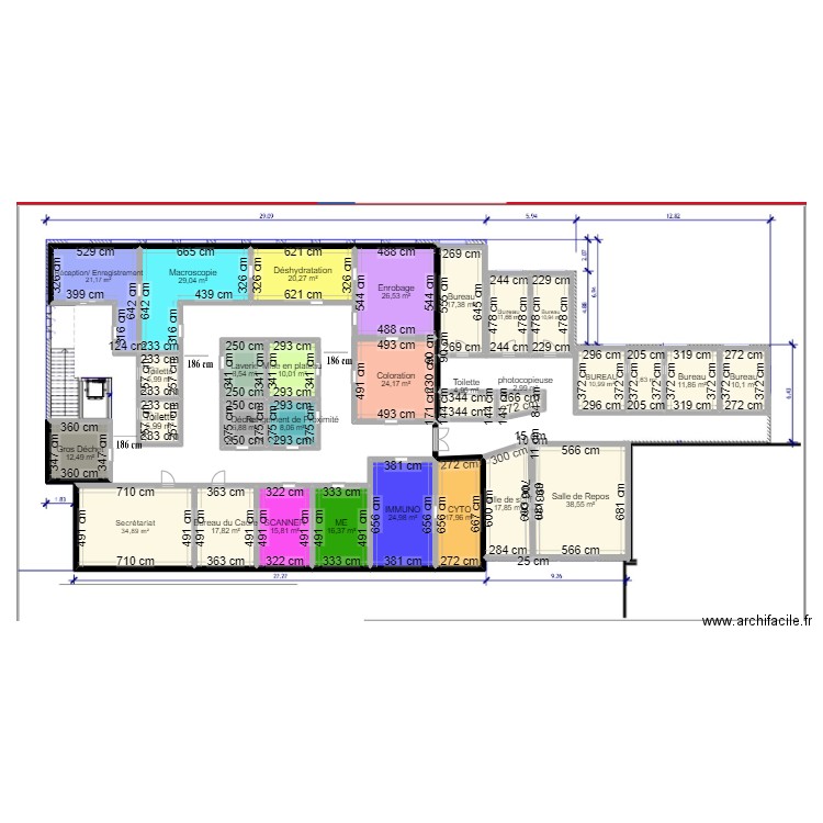 CHI CRETEIL-V2. Plan de 30 pièces et 453 m2